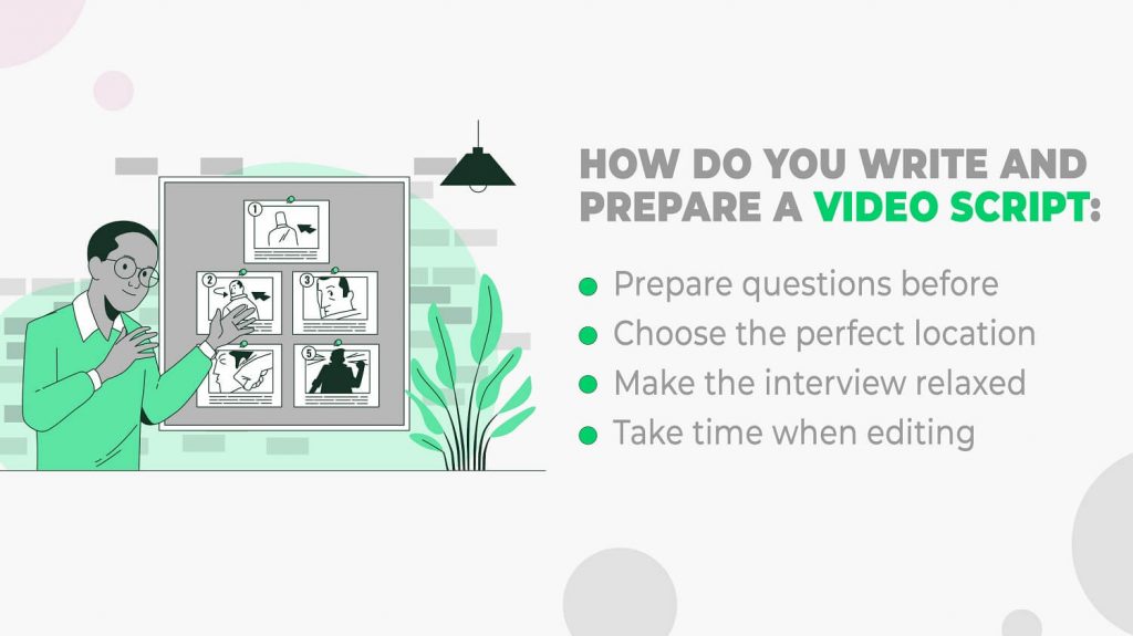 How do you write and prepare a video script