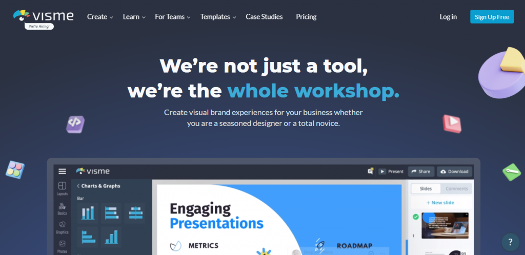 Visme Create Presentations, Infographics, Design & Video