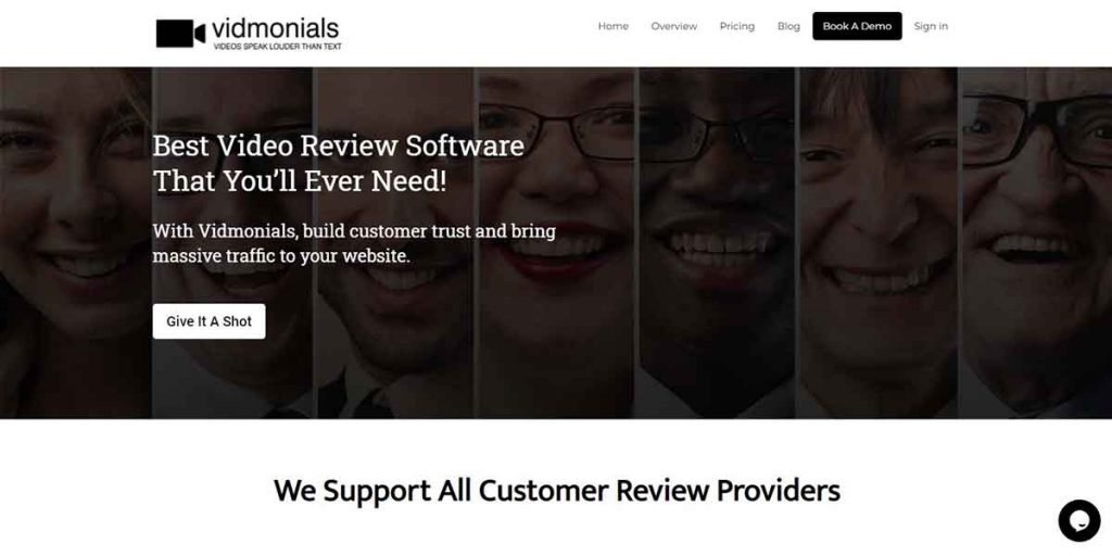 Vidmonials - video review service