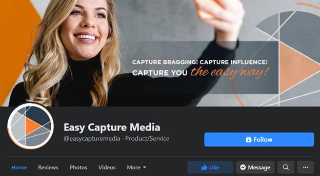 Easy Capture Media facebook page