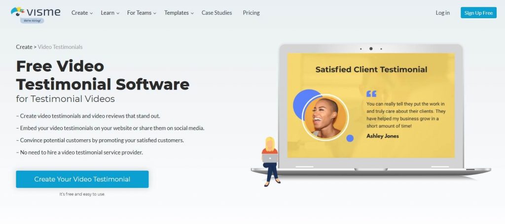 visme - customer review software