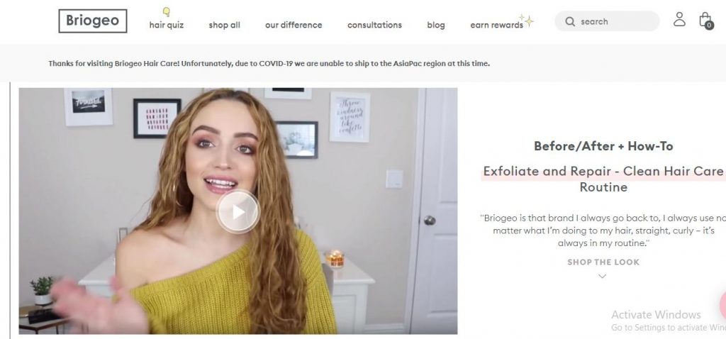 Customer Testimonial of Briogeo