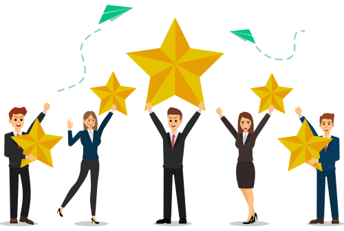success starts with happy customers in your bucket-
