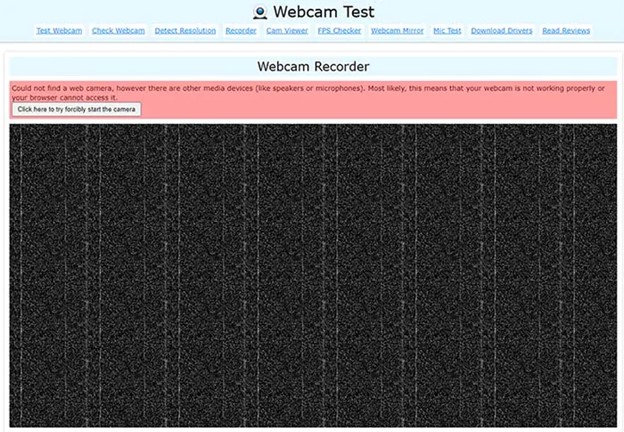 Webcam Test - Online Camera Recorders