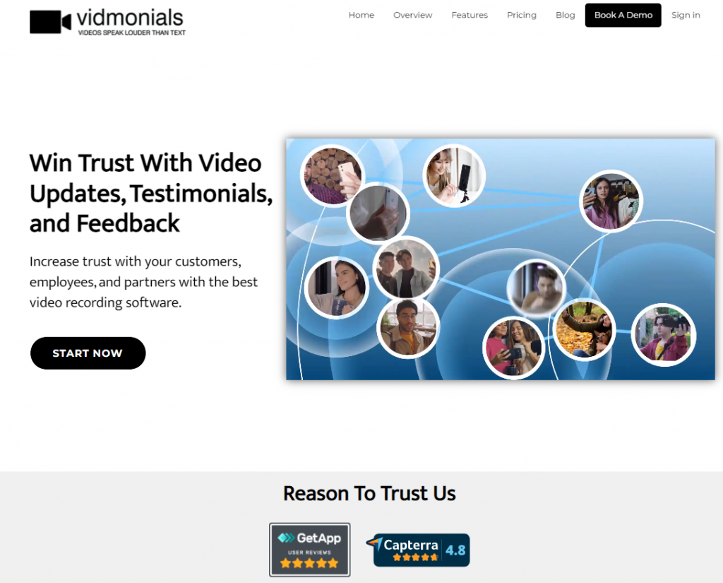 Vidmonials Video Social Proof Softwares